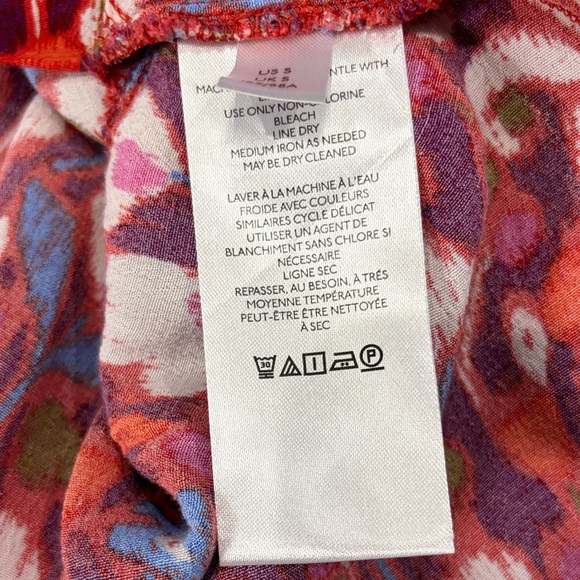 Anthropologie ,Size S,Floral V-Neck Women dress - Red and Pink - Picture 11 of 15